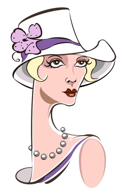 Mode uit de jaren 1920: cloche hoed door Neale Osborne